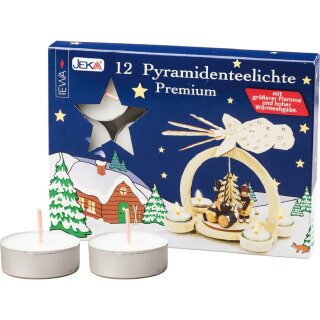 Premium Pyramiden Teelichte weiß